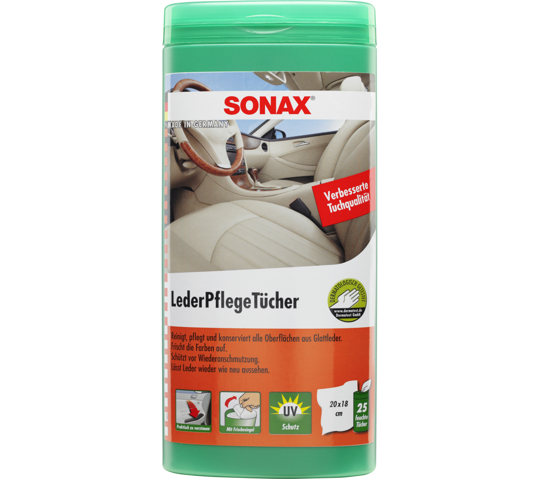 SONAX LederPflegeTücher Box 25 Stk.