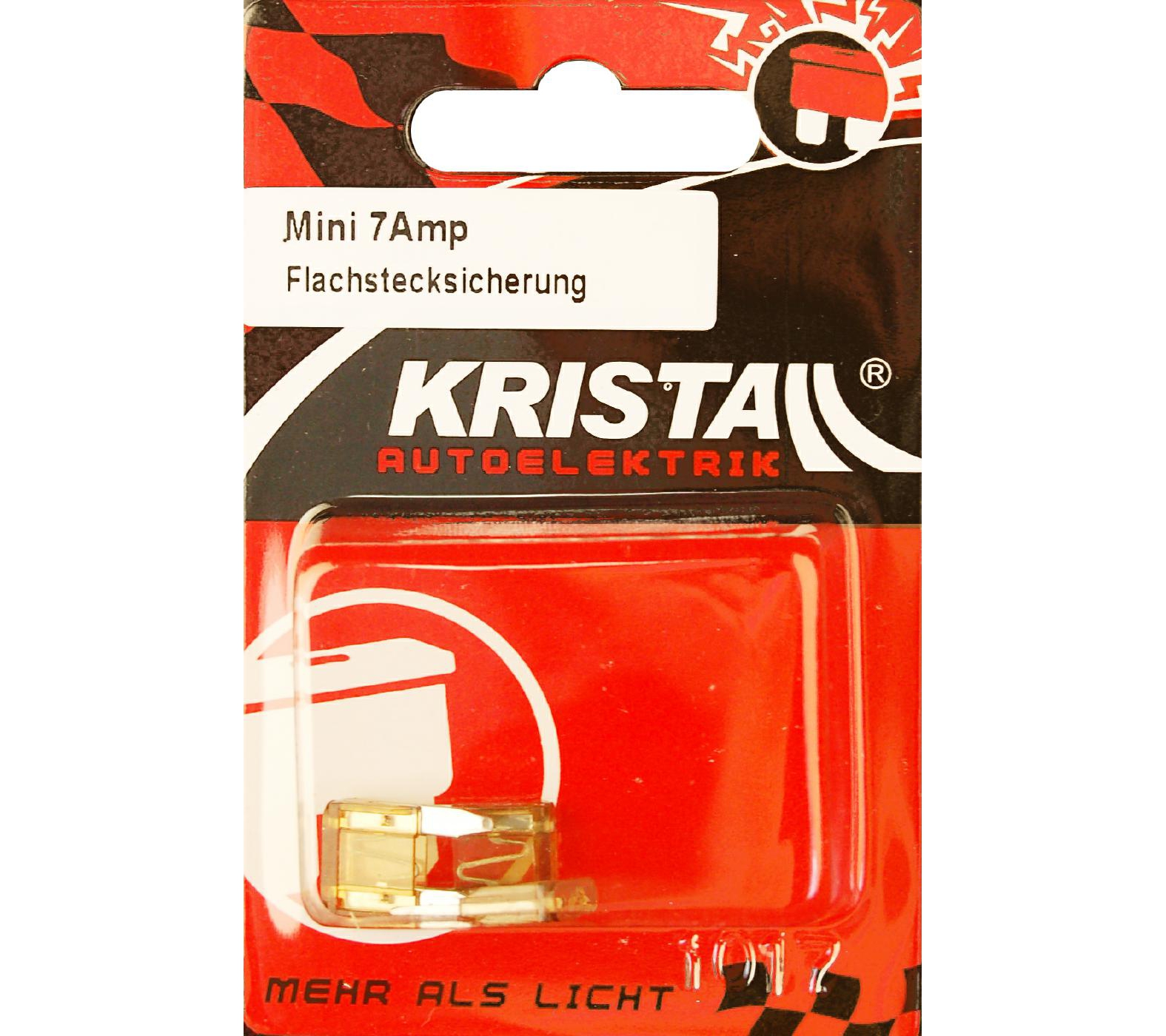 KRISTALL Flachstecksicherung MINI 7 Amp