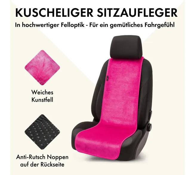 WALSER Sitzkissen Teddy als weiche Sitzauflage für mehr Komfort im Auto