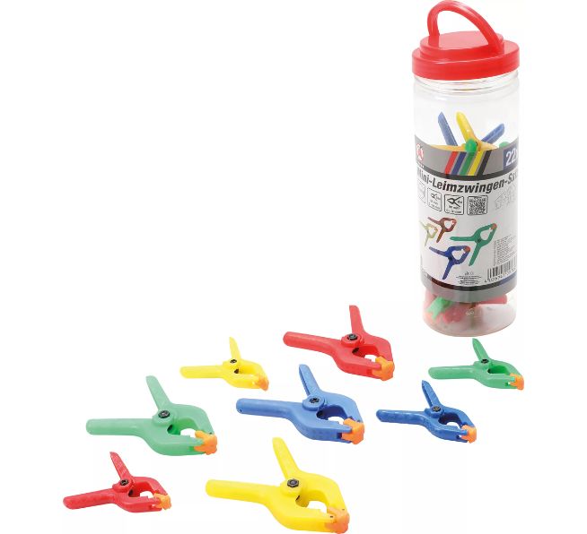 bgs-technic-mini-leimzwingen-satz-abs-kunststoff-21861062 BGS TECHNIC Mini-Leimzwingen-Satz  ABS-Kunststoff 22-tlg.