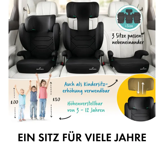 WALSER Kindersitzerhöhung Numa Safe für sicheres und bequemes Sitzen im Auto