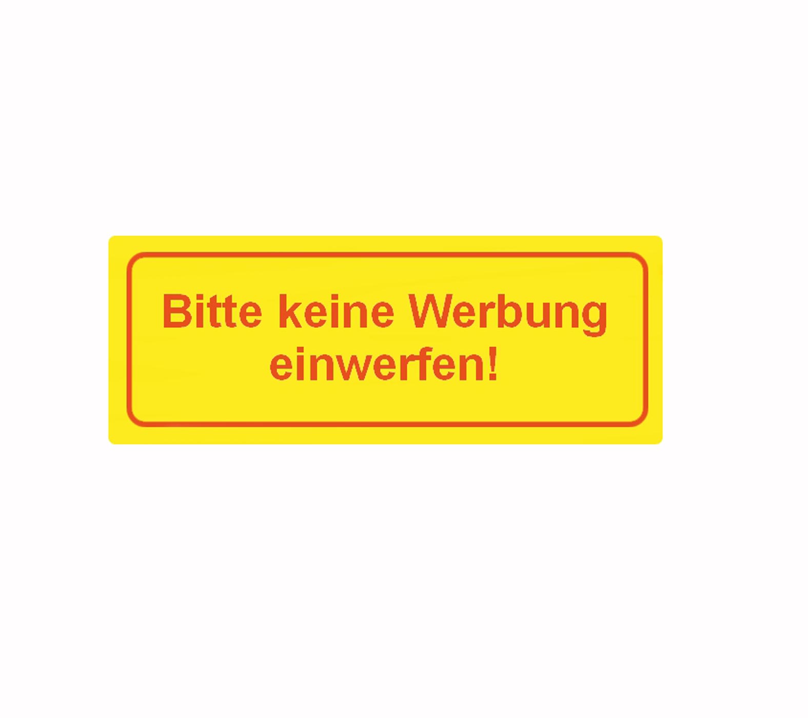 SCHUETZ Aufkleber Bitte keine Werbung einwerfen