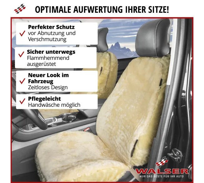WALSER Autositzbezug Nineve als bequemer Schutzbezug für den Autositz