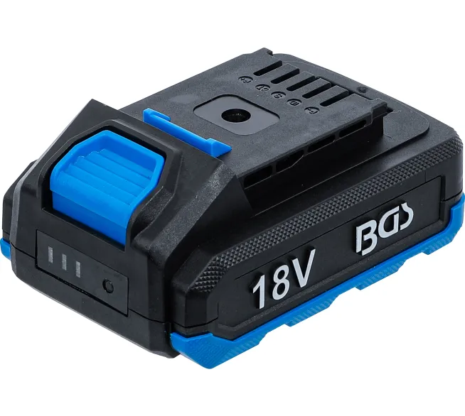 BGS technic Akku 2-0 Ah in der Produktansicht, als Akku-Werkzeug für flexible Arbeiten in Werkstatt und Garage.