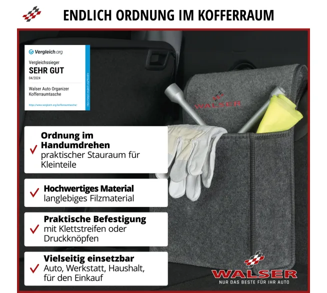 WALSER Toolbag Größe S als kompakte Werkzeugtasche für Auto und Werkstatt
