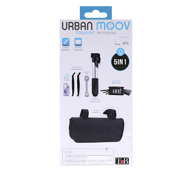TnB URBAN MOOV Fahrrad- und Scooter-Werkzeugset, 16-teilig