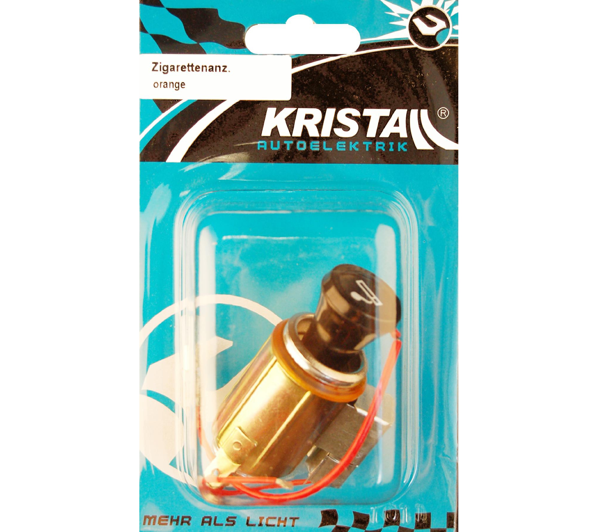 KRISTALL  Zigarettenanzünder orange