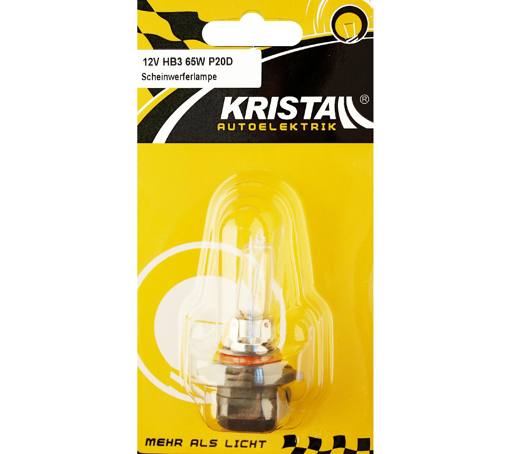 KRISTALL 12V Autolampe HB3 65W