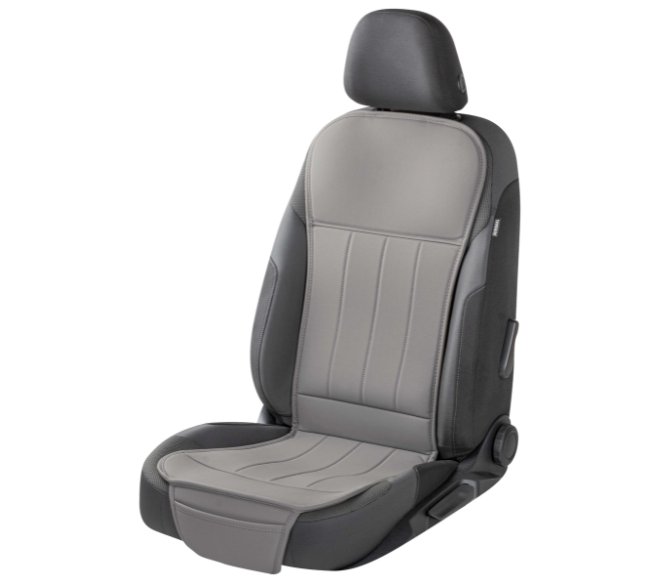 WALSER PKW Sitzauflage Lewis, Auto-Sitzaufleger grau, 1 Stück