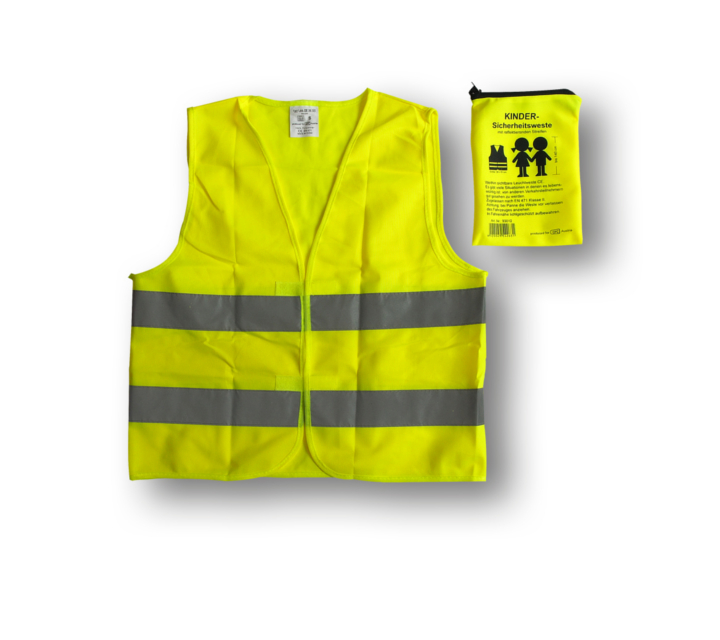 CPC Kinderwarnweste gelb in Tasche Gr. L