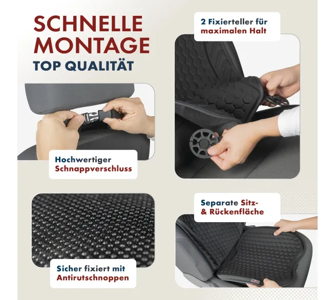 WALSER Sitzaufleger Avero als bequemer Schutz für den Autositz