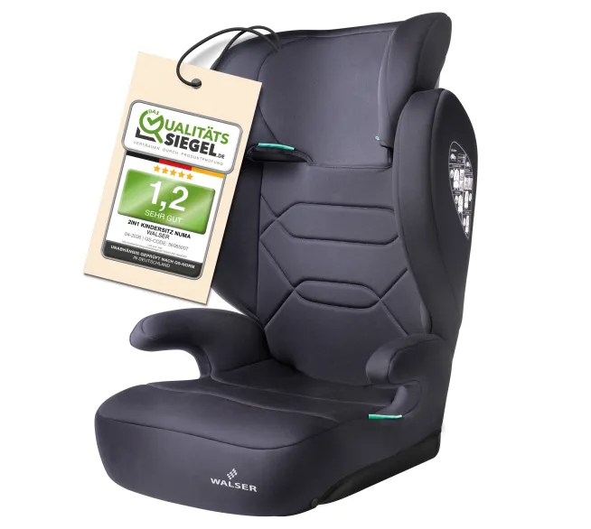 WALSER Kindersitzerhöhung Numa Safe für sicheres und bequemes Sitzen im Auto
