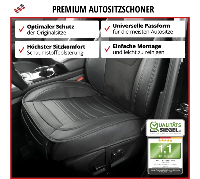 WALSER Sitzaufleger Fernando als komfortabler Schonbezug für den Autositz