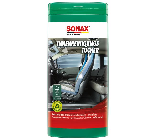 SONAX InnenReinigungsTücher Box mit Orangenduft 25 Stk.