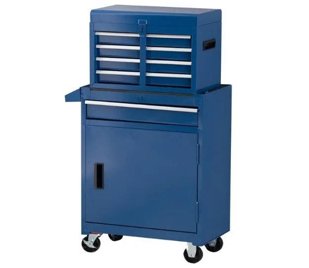 PRESTIGE 2 in 1 Werkstattwagen 5 Schubladen blau