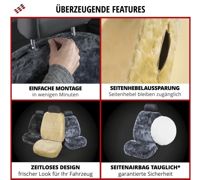 WALSER Autositzbezug Nineve als bequemer Schutzbezug für den Autositz