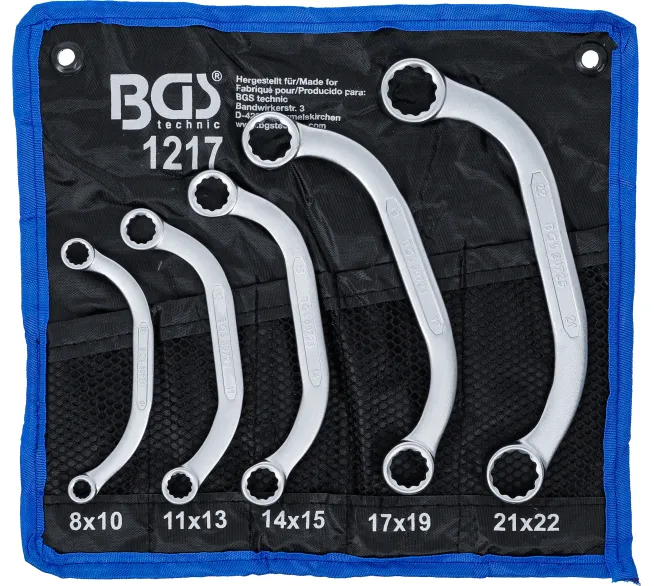 BGS technic Starter- und Blockschlüssel-Satz in der Produktansicht, als übersichtliches Werkzeugset für Werkstatt, Garage und Montage.