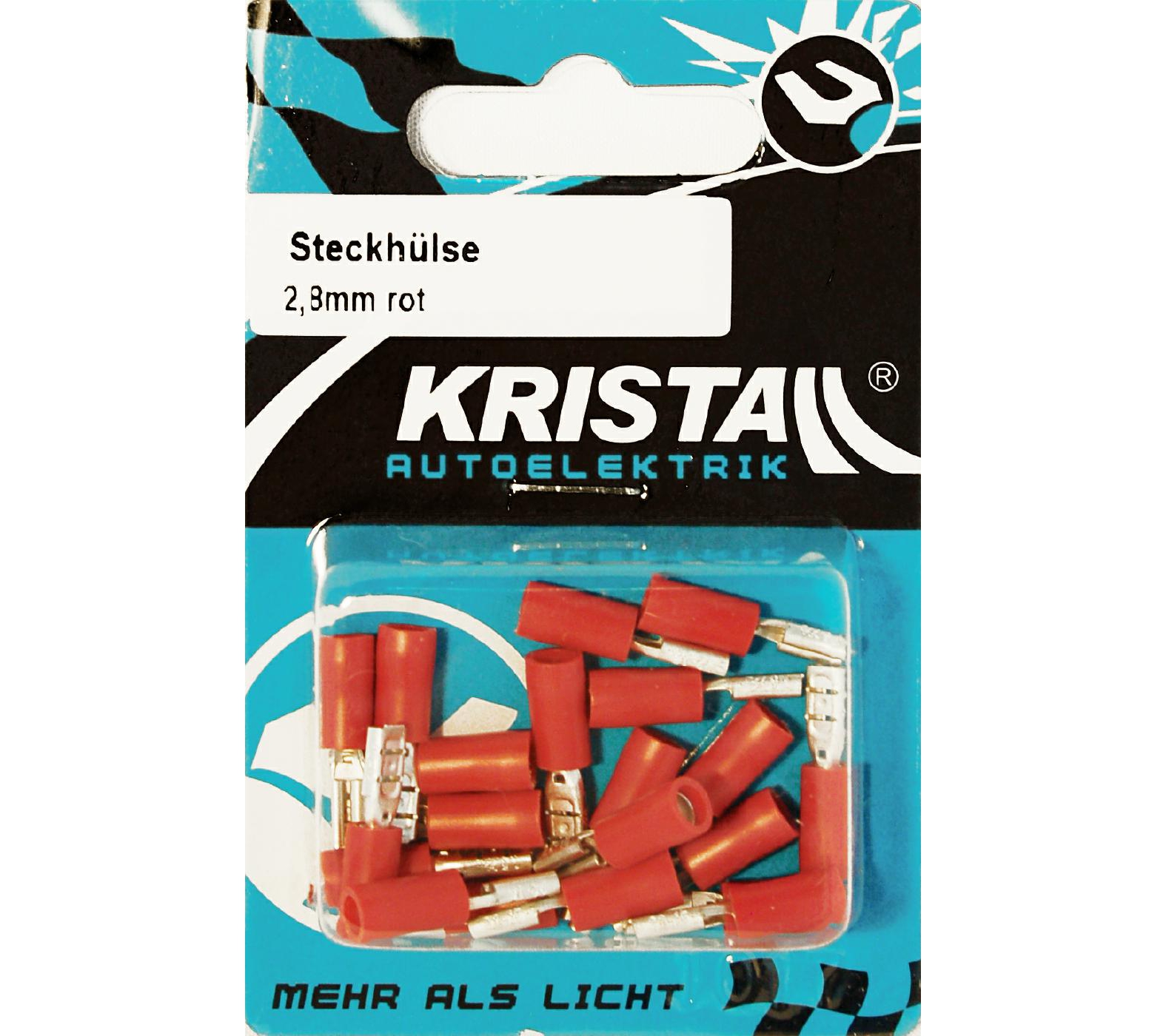KRISTALL Flachsteckhülse rot 2,8 mm