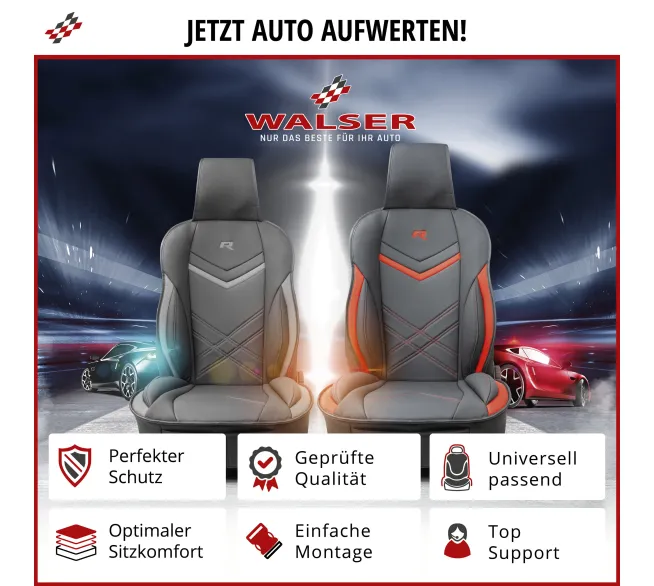 WALSER Sitzaufleger Rey als komfortabler Schutz für den Fahrzeugsitz