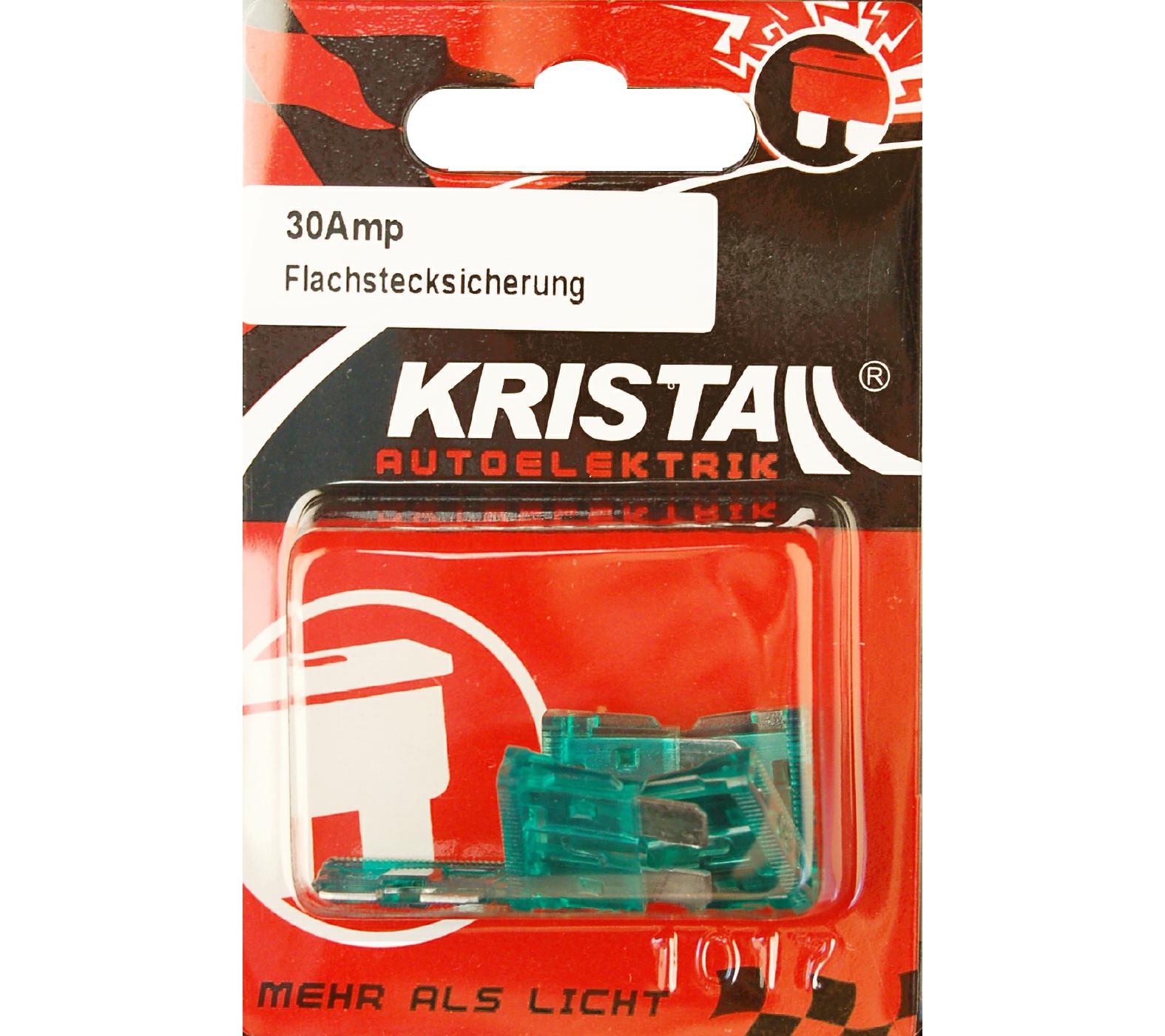 KRISTALL Flachstecksicherung  DIN 30 Amp
