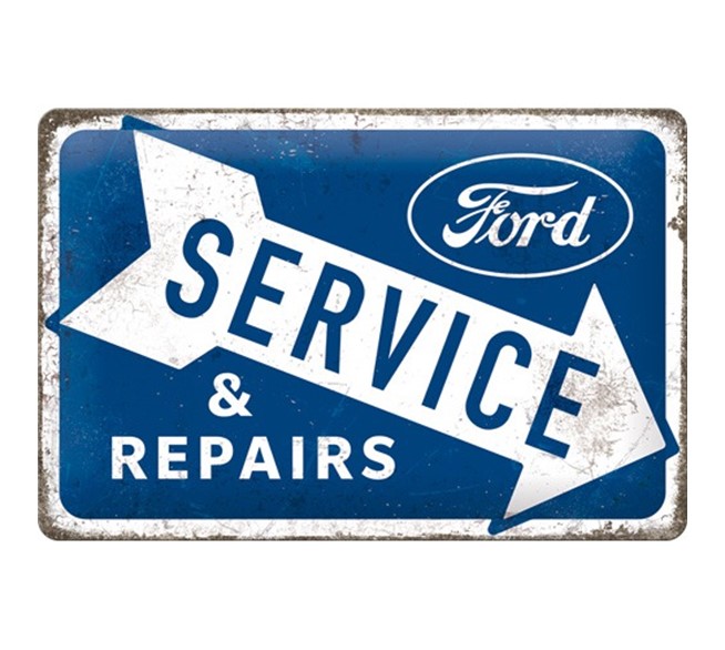 Metallschild Ford Service