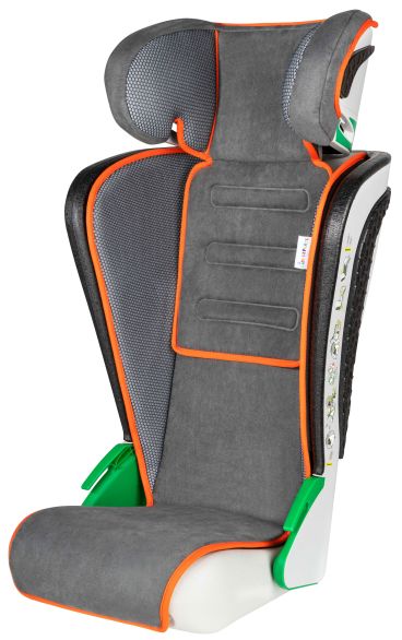 WALSER Kindersitz Noemi, klappbarer Auto-Kindersitz ECE R129 geprüft Anthrazit/Orange