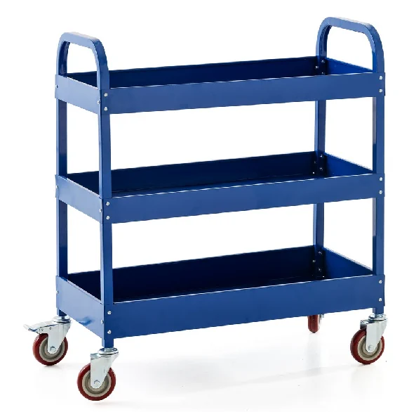 PRESTIGE Werkzeugrollwagen mit 3Ablagen 80x41x78cm blau