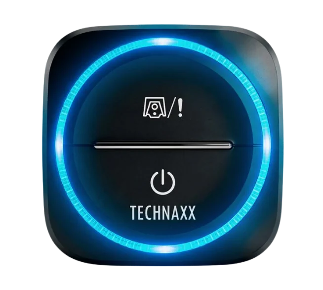 Technaxx Secure Drive Mini TX-387 in Schwarz mit violettem LED-Ring und USB-C-Anschluss