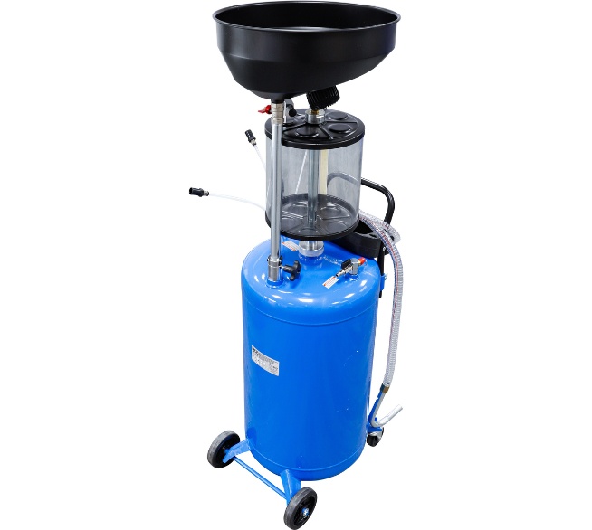 BGS TECHNIC Druckluft-Öl-Absauggerät mit Altöl-Aufnahmebehälter 80 l