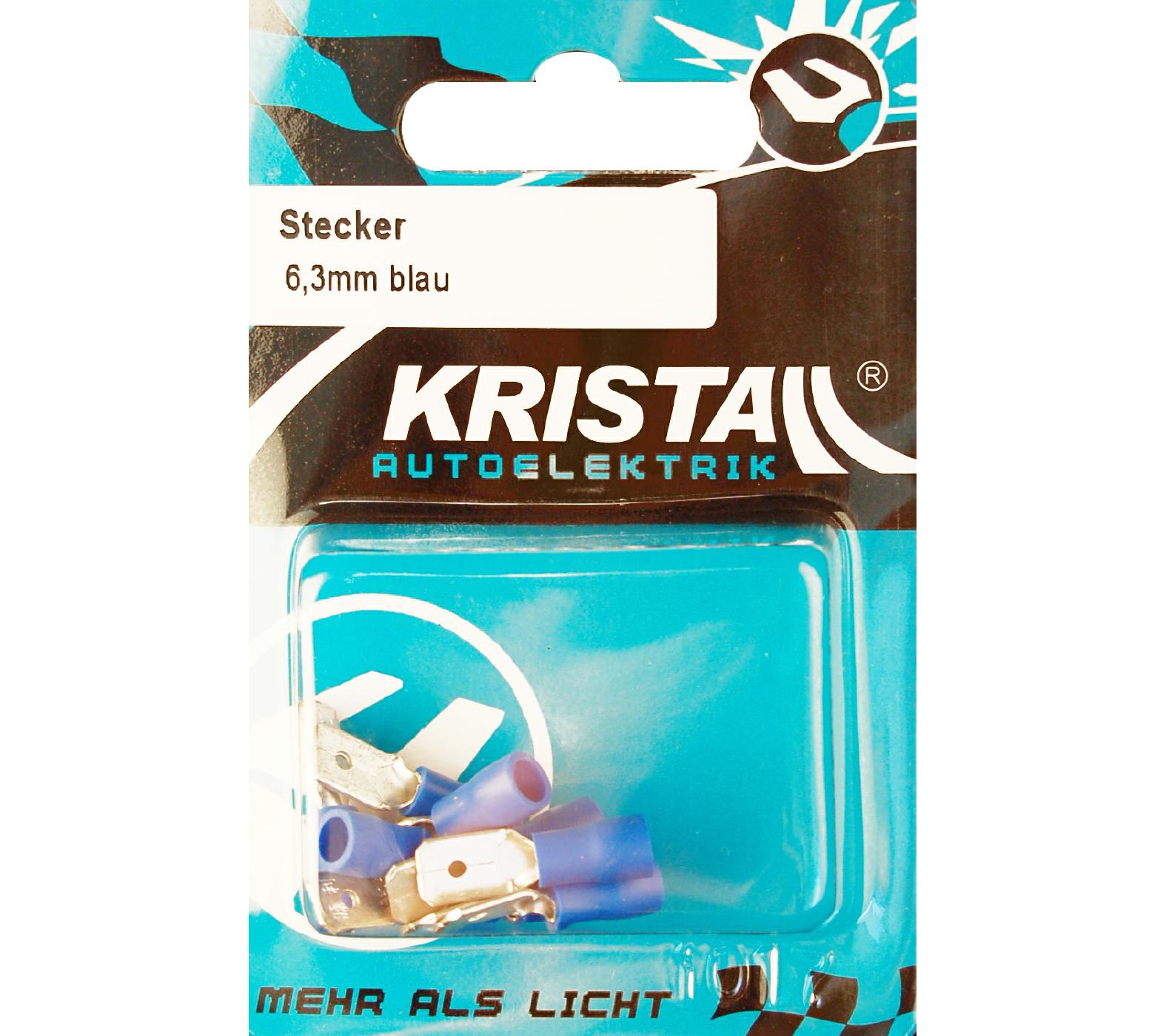 KRISTALL Flachstecker 6,3 mm