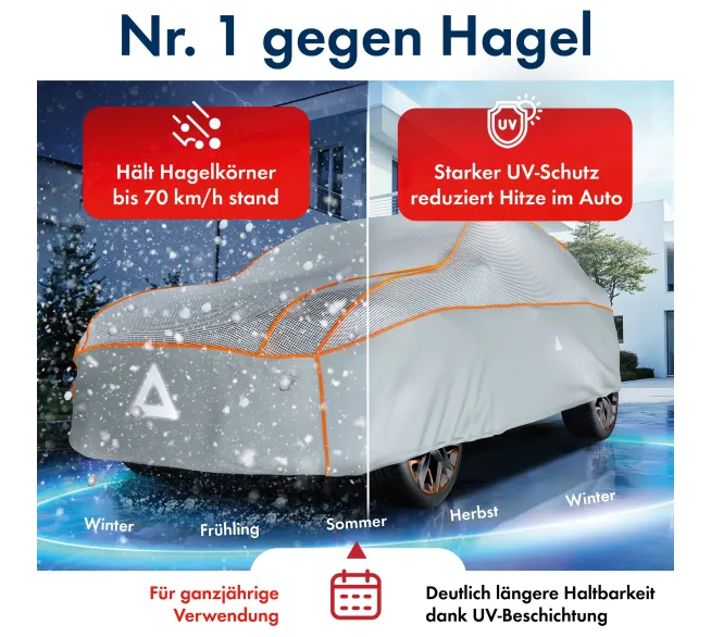WALSER Hagelschutz Sun Protect als Fahrzeugabdeckung gegen Hagel und Sonne