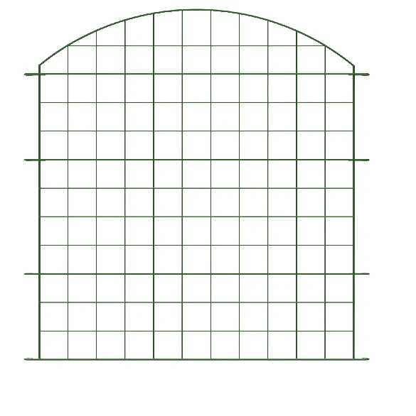 PRESTIGE Teichzaun oberbogen set 5 zaunelemente ca 390 x 78 5 cm gruen