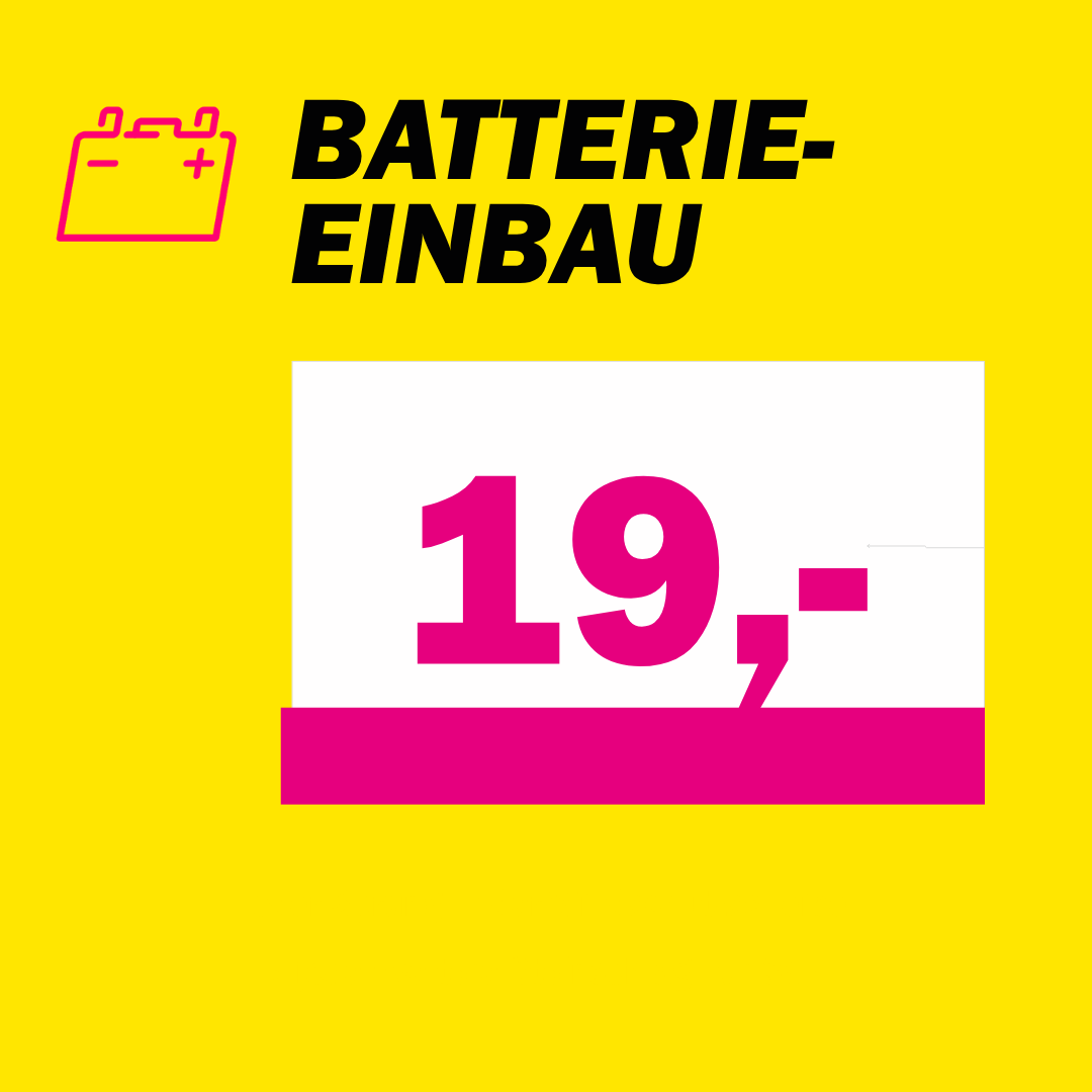 Aktion Batterieeinbau 19 Euro