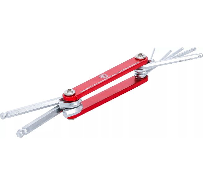 BGS TECHNIC Klappschlüssel Sechskant mit Kugelkopf 1,5 - 6 mm