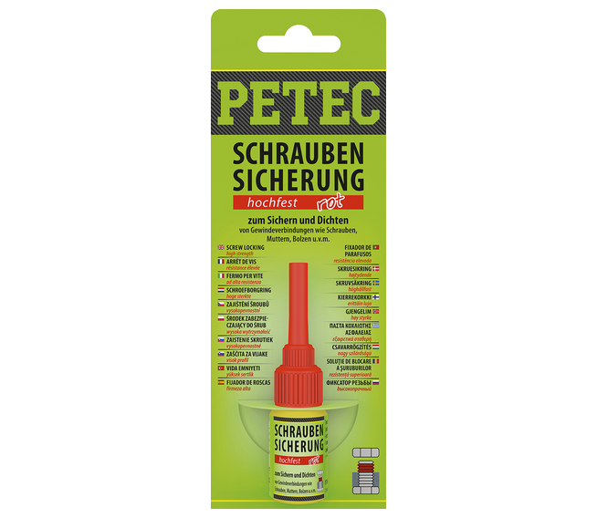 PETEC Schraubensicherung hochfest rot 5 g