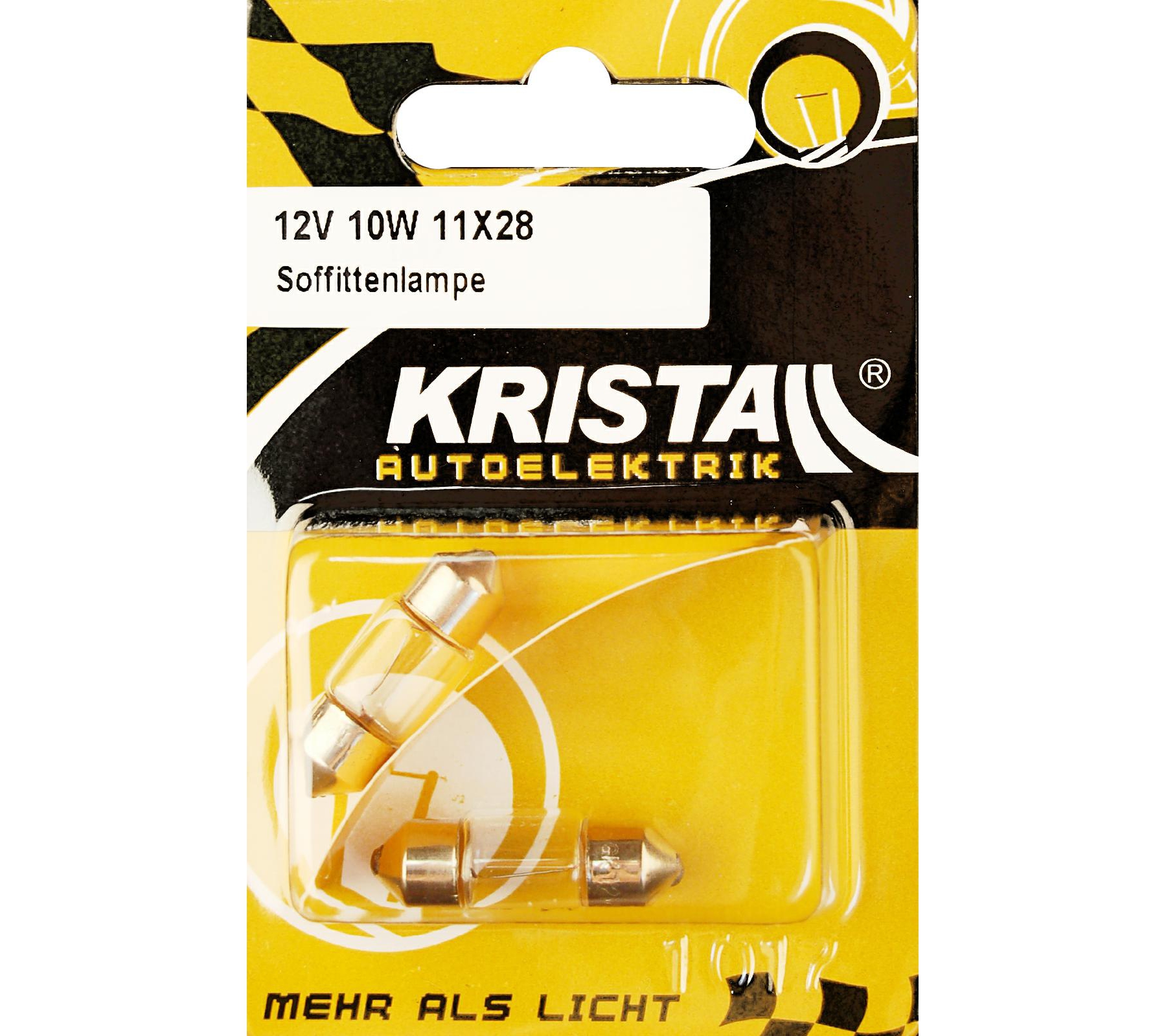 KRISTALL Soffittenlampe 12V 10W, 11x28, 2 Stk.