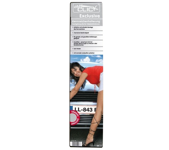 CPC EASY CLICK Kennzeichenhalter Exclusive gebürstet