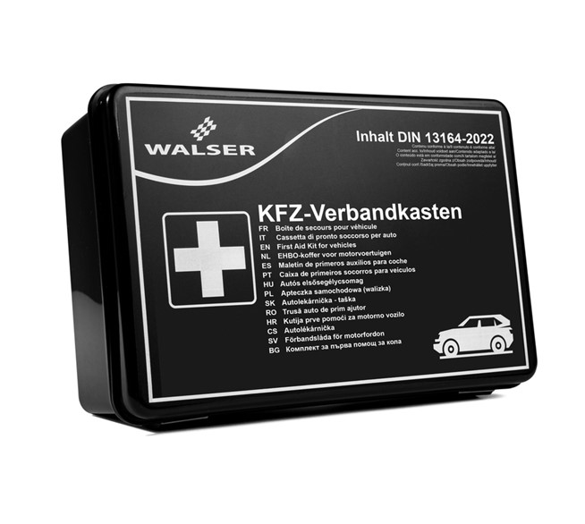 walser-kfz-verbandskasten-26265506 WALSER KFZ Verbandskasten nach DIN 13164:2022, Erste Hilfe Koffer schwarz