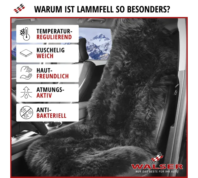 WALSER Autositzaufleger Marla als komfortabler Schutz für den Autositz