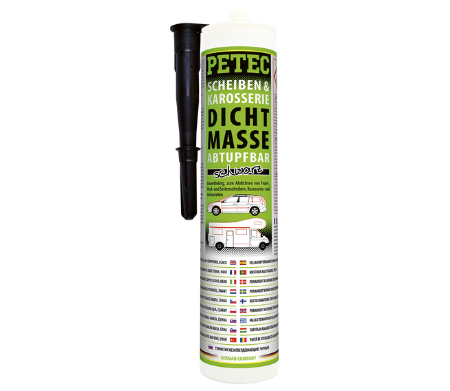 PETEC Scheiben- und Karosseriedichtmasse schwarz 310 ml