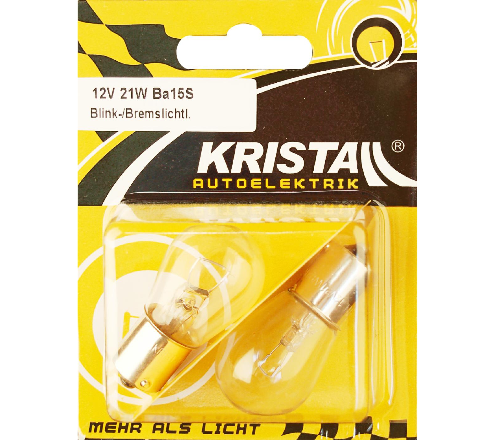 KRISTALL Ba15S Blink-/Bremslichtlampe 12V 21W