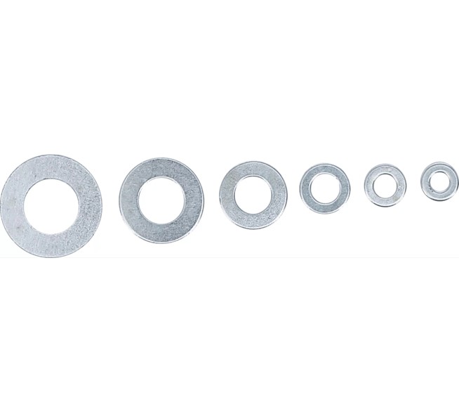 BGS TECHNIC Unterlegscheiben-Sortiment Ø 4-12 mm, 130-tlg.