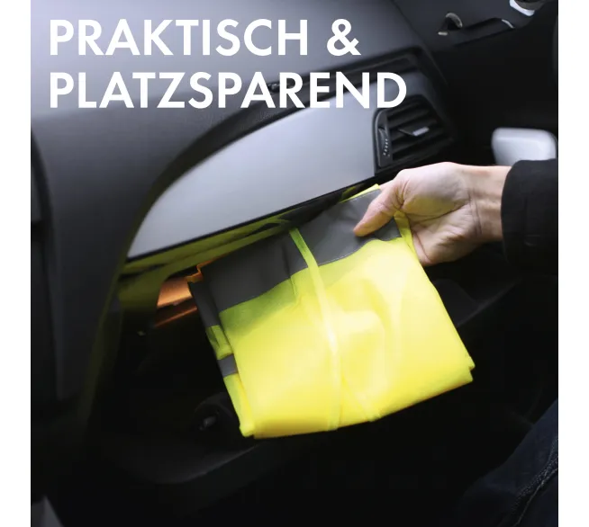 WALSER Sicherheitsweste XXXL für bessere Sichtbarkeit bei Pannen und Notfällen