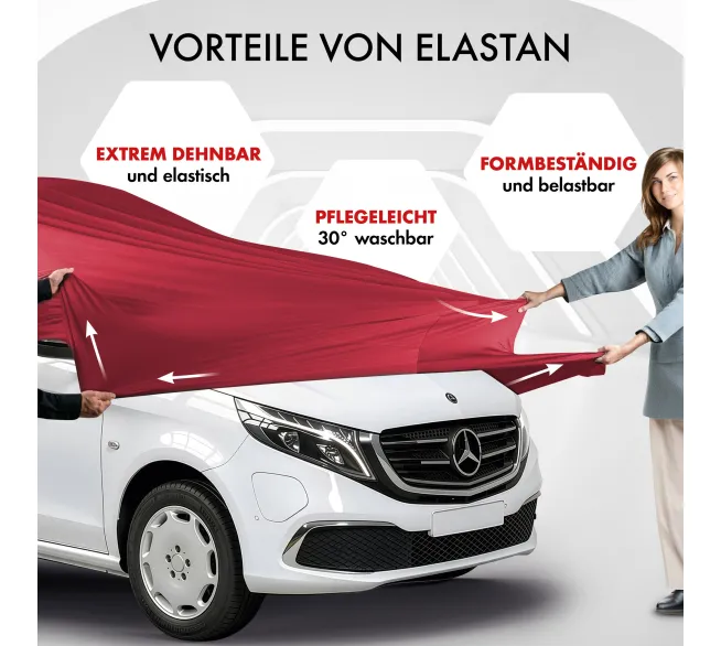WALSER Indoor Stretch Plus Autoabdeckung als passgenauer Staubschutz in der Garage