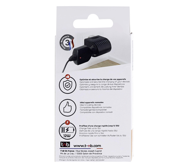 T’nB 230-V-auf-12-V-Kfz-Steckdosenadapter, 12 W