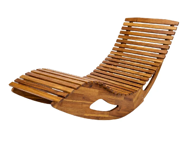 PRESTIGE Schwungliege ergonomisch Akazienholz faltbar
