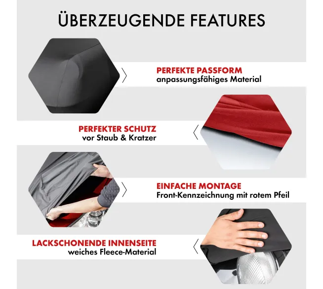 WALSER Indoor Stretch Plus Autoabdeckung als passgenauer Staubschutz in der Garage