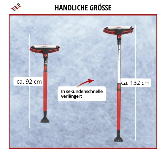 CARCOMFORT Schneebesen mit Eiskratzer zum Entfernen von Schnee und Eis am Auto