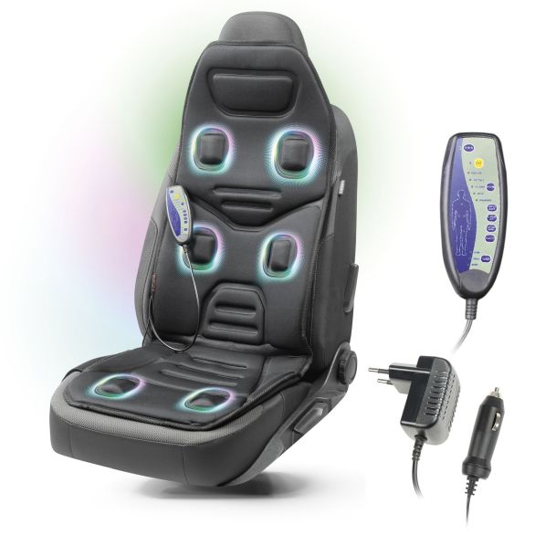 WALSER Massagesitzauflage Relax Drive, universale PKW Sitzauflage mit 5 Massageprogrammen, 1 Stück