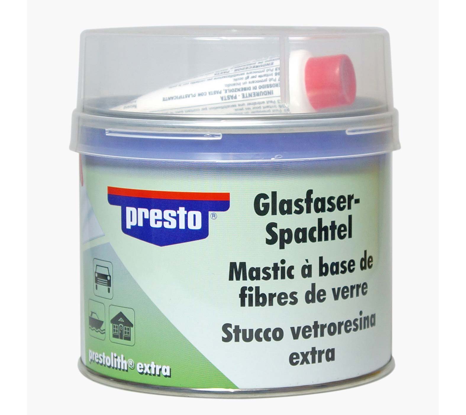 PRESTO Glasfaserspachtel styrolreduziert 1 kg inkl. Härter